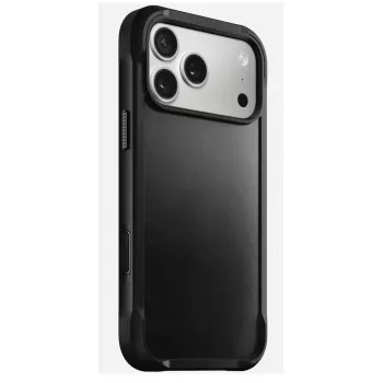 Mobilā telefona maciņš Nomad Rugged Leather Case iPhone 17 Pro Max, āda + TPU + PC, 17.5 cm (6.9 collu) ekrānam, melns