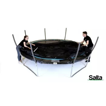Āra batuts Salta Cosmos 427 cm — modelis 5263A, melns, apaļš ar drošības tīklu