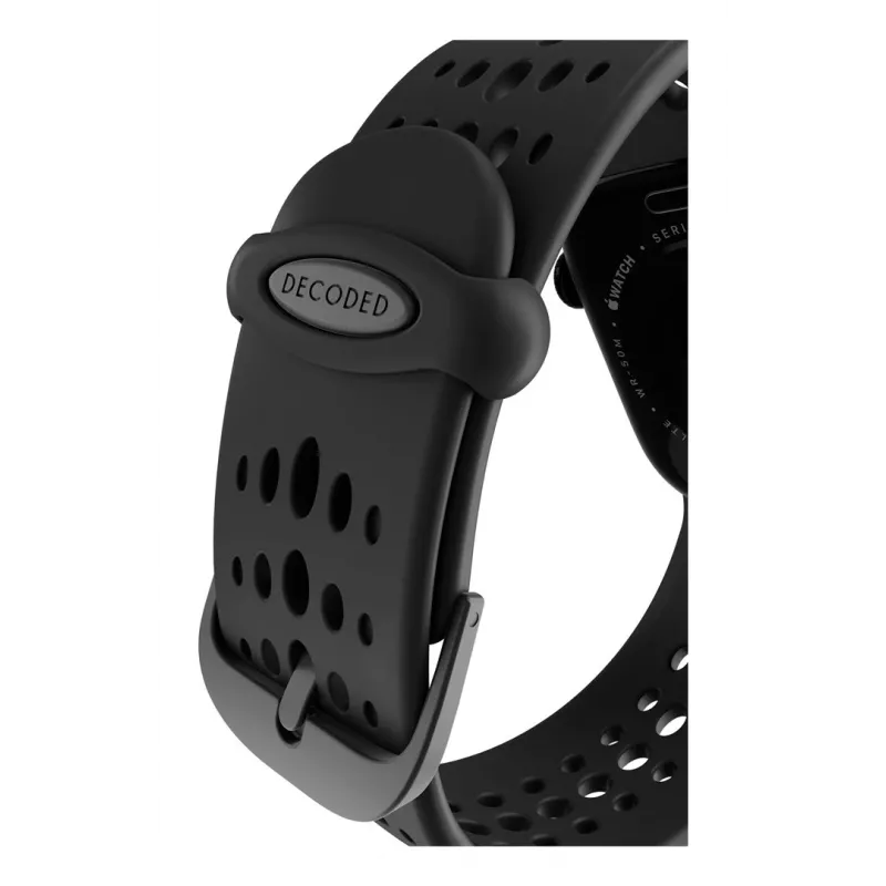 Decoded Silicone Ares O Siksniņa - Silikona siksniņa Apple Watch 40/42 mm (melna)