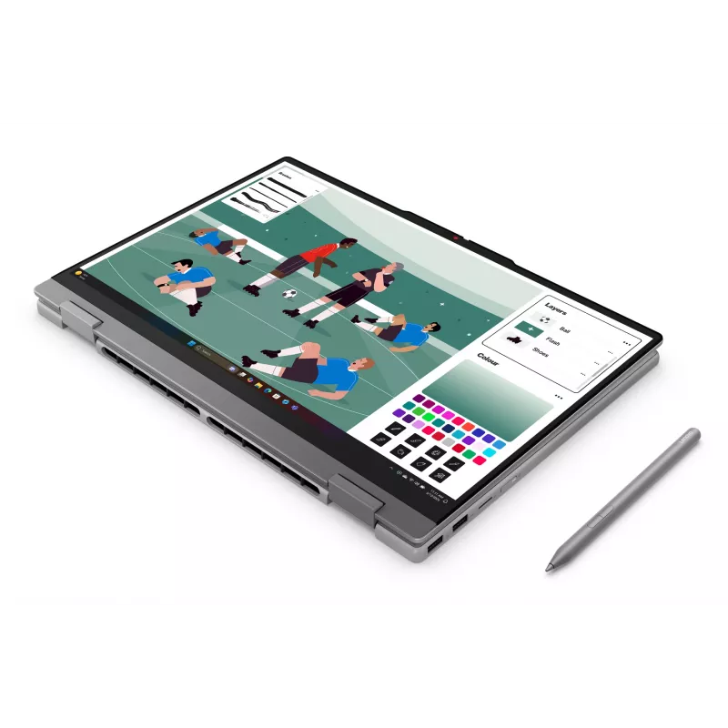 Lenovo IdeaPad 5 2-in-1 15AGP11 Copilot+ PC AMD Ryzen™ AI 5 430 Hibrids (2-in-1) 38.9 cm (15.3 collu) Skārienjutīgs WUXGA 16 GB DDR5-SDRAM 512 GB SSD Wi-Fi 7 (802.11be) Windows 11 Home German Grey