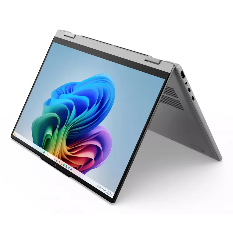 Lenovo IdeaPad 5 2-in-1 15AGP11 Copilot+ PC AMD Ryzen™ AI 5 430 Hibrids (2-in-1) 38.9 cm (15.3 collu) Skārienjutīgs WUXGA 16 GB DDR5-SDRAM 512 GB SSD Wi-Fi 7 (802.11be) Windows 11 Home German Grey