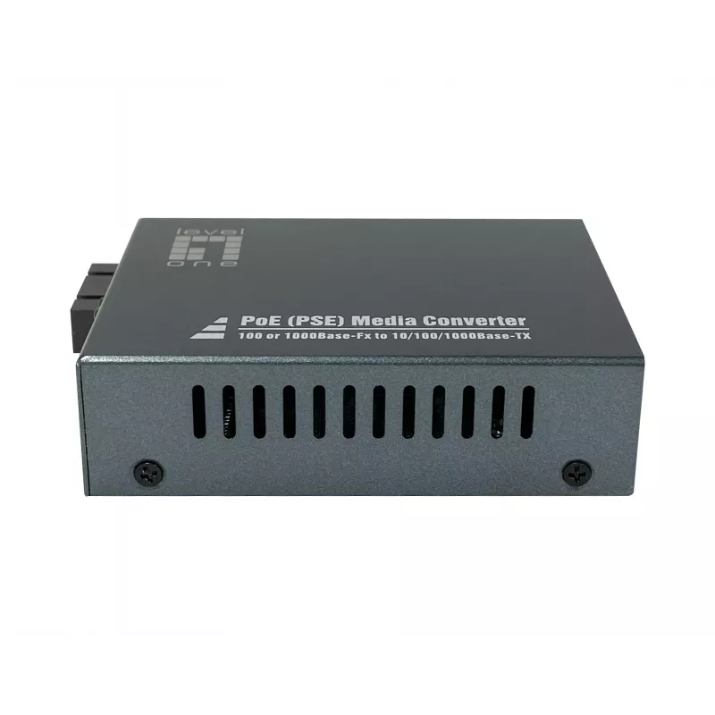 LevelOne GVT-2014 RJ45–SC Gigabitu Mediju Pārveidotājs, PoE PSE, Vienmoda Šķiedra, 20 km