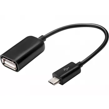 Sandberg OTG adapteris MicroUSB vīriešu – USB sieviešu, Micro-USB B, USB A, USB 2.0, 0.48 Gbit/s, Melns