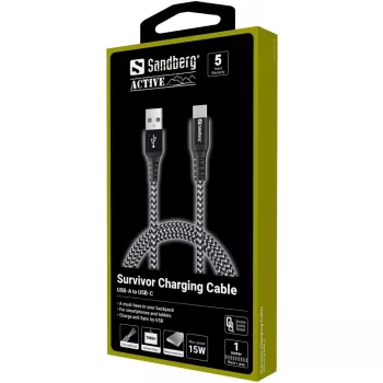 Sandberg Survivor USB-C–USB-A Kabelis 1m