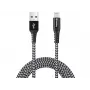 Sandberg Survivor Lightning kabelis 2M, 2 m, Lightning, USB A, vīrietis, vīrietis, melns, pelēks