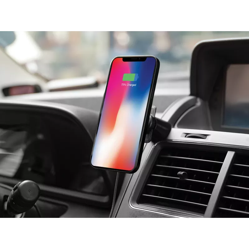 Sandberg In Car Magnetic Wireless Charger 15W, automobiļa bezvadu lādētājs ar magnētu, USB, 1,2 m, melns