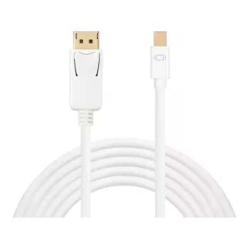 Sandberg DP-MiniDP 1.2 4K M-M 2m kabelis, 2 m, DisplayPort, Mini DisplayPort, Vīrietis, Vīrietis, Balts