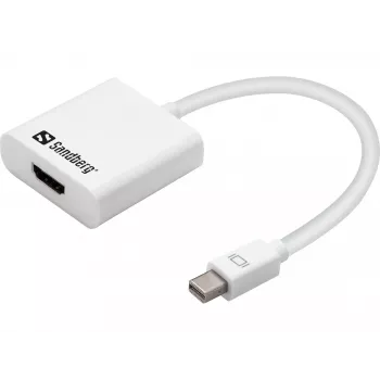 Sandberg Adapter MiniDP 1.2 > HDMI 2.0 4K60, Mini DisplayPort, HDMI, vīrietis, sieviete, 3840 x 2160 pikseļi, 6 Gbit/s