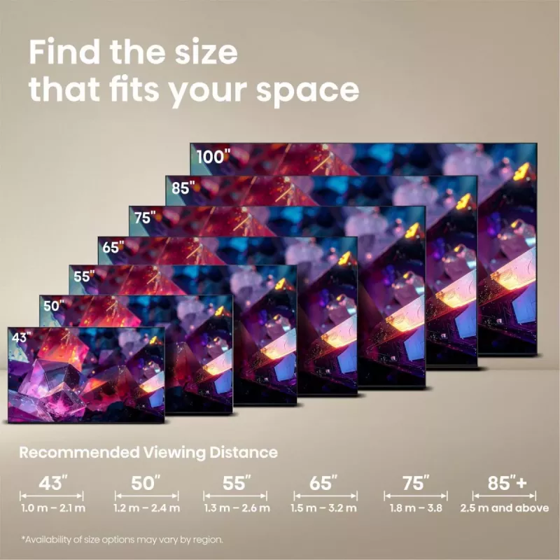 Hisense 65E7S PRO televizors 165,1 cm (65 collas) UHD+ QLED Smart TV melns 350 cd/m²