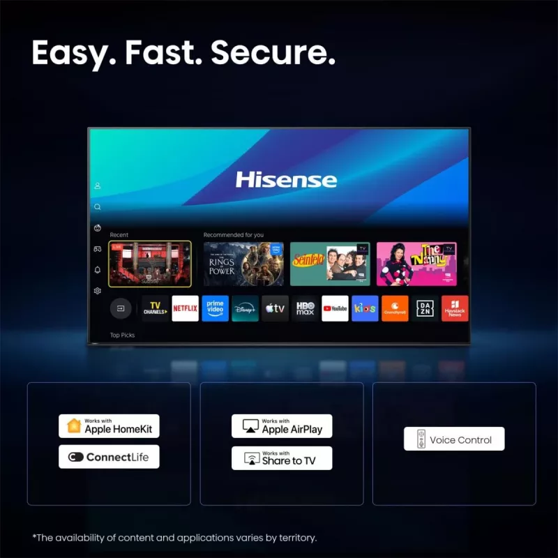 Hisense 75E7S PRO televizors 190,5 cm (75 collu) UHD+ QLED Smart TV Wi-Fi Melns 350 cd/m²