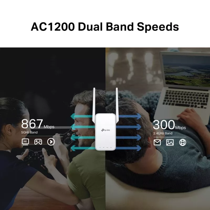 TP-Link AC1200 Mesh Wi-Fi diapazona paplašinātājs RE315