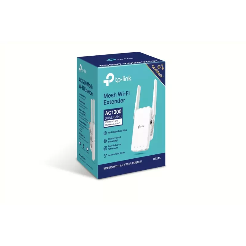 TP-Link AC1200 Mesh Wi-Fi diapazona paplašinātājs RE315