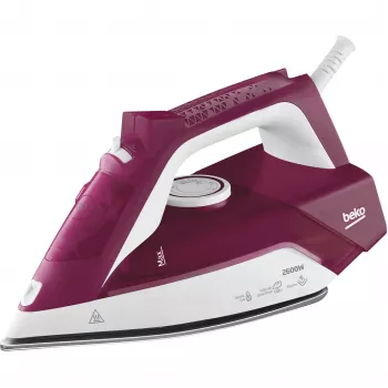 Beko SIM3126R gludeklis ar tvaiku, keramikas zole, 2600 W, sarkans