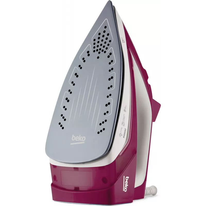 Beko SIM3126R gludeklis ar tvaiku, keramikas zole, 2600 W, sarkans
