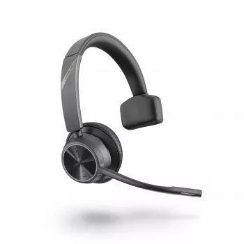 Austiņas HP POLY Voyager 4310 UC — Bezvadu, galvas saite, supraaurālas, 50 m darbības rādiuss, 122 g, Melnas