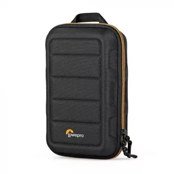 Maciņš kamerai Lowepro HARDSIDE CS 60 — cietā apvalka kompakts maciņš, 140×85×227 mm, melns/oranžs