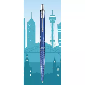 Parker Jotter Special Edition Global Icons Sydney Blue — atvelkama lodīšu pildspalva ar klipsi