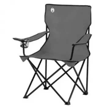 Kempinga krēsls COLEMAN 2000038574 — 4 kājas, max slodze 113 kg, 3.3 kg, 870×540 mm, Pelēks