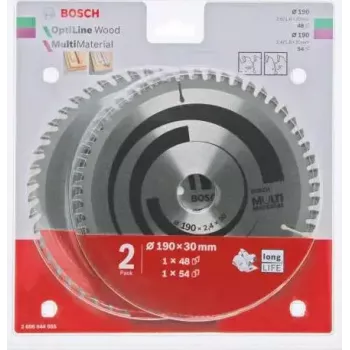 Zāģa asmeņu komplekts Bosch Optiline Wood + Multi Material 2608644655