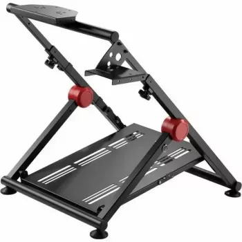 WheelStand Oplite GT PRO V2 regulējama augstuma saliekams sacīkšu stūres statīvs — melns