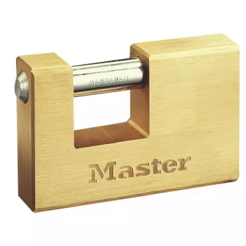 Slēdzene MASTERLOCK 608EURD 85 mm plata, masīva misiņa korpuss
