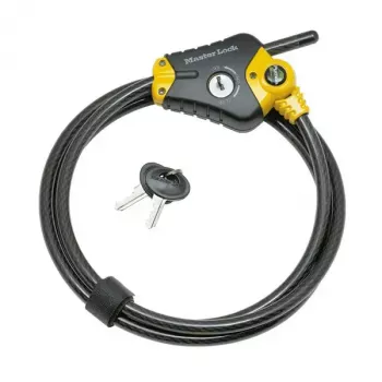 Kabeļa slēdzene MASTERLOCK 8420EURD — regulējams 10 mm tērauda kabelis