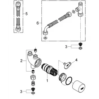 Termostats GROHE 34487000 Hroms