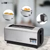 Grauzdētājs Clatronic TA 3687 4 šķēles 1200 W Melns Nerūsējošais tērauds
