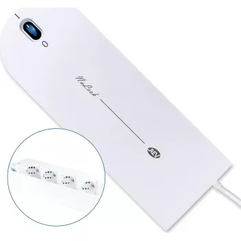 Pagarinātājs REV 4 kontaktligzdas ar slēdzi Model 0015450112 — iekštelpu lietošanai