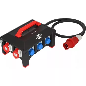 Strāvas sadalītājs Brennenstuhl BSV 5-63A RCD tips B, 9 AC kontaktligzdas, 63 A, 400 V, IP44, 2 m H07RN-F kabelis
