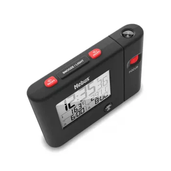 Digitālais modinātājpulkstenis Mebus 25795 Melns Taisnstūris Akumulators USB