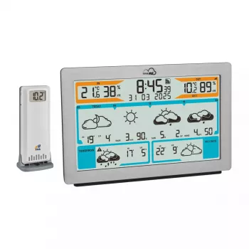 TFA-Dostmann TFA.me Sudraba LCD laikapstākļu stacija ar Wi-Fi, anemometru, higrometru un termometru