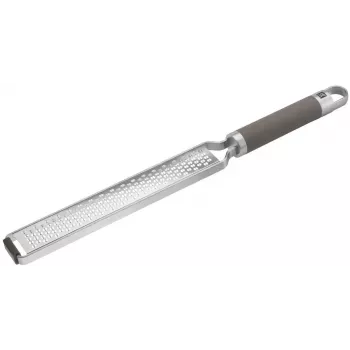 Rīve ZWILLING Pro 38 cm Pelēka — Cieto sieru un citrusaugļu smalkā rīve, nerūsējošā tērauda asmens