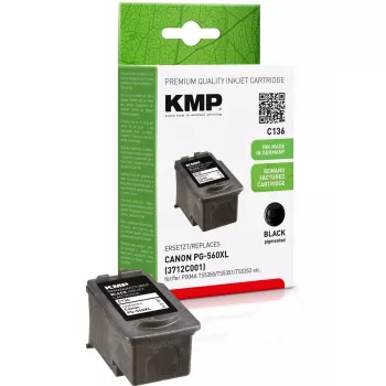 KMP C136 saderīga melnā tintes kasetne Canon PG-560 XL