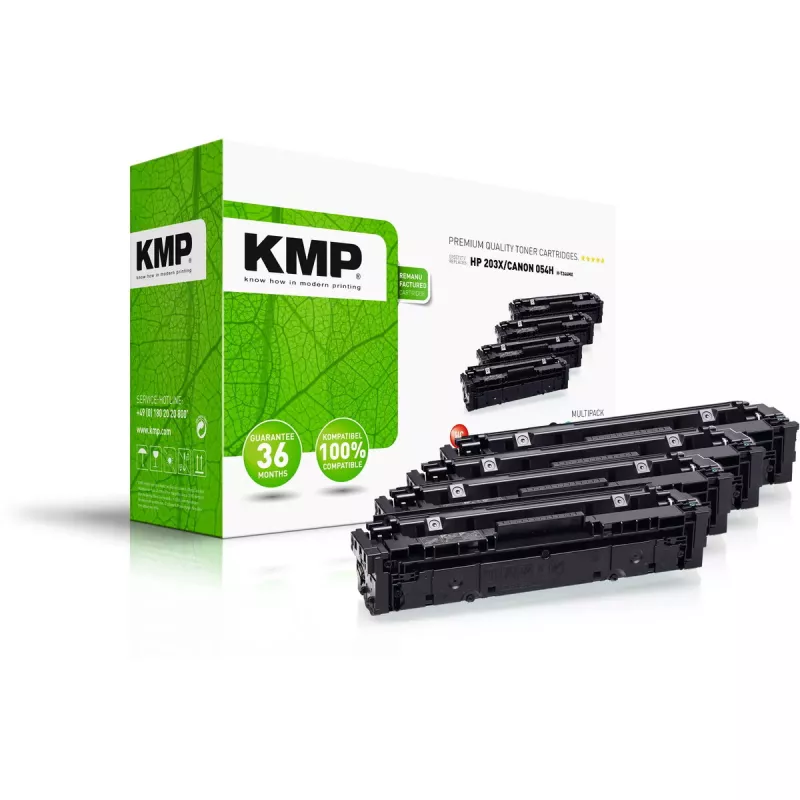 KMP HP203X CF540X Tonera Multipack Melns 2500 lpp