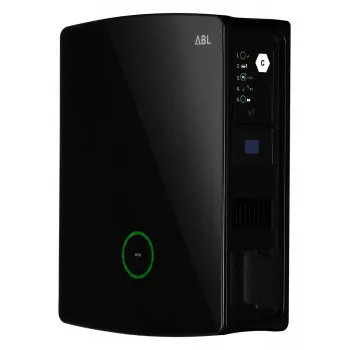 ABL eM4 Twin Black - āra sienas lādētājs ar divām Type 2 ligzdām, 22 kW
