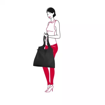 Reisenthel mini maxi shopper L melna poliestera iepirkumu soma 22L