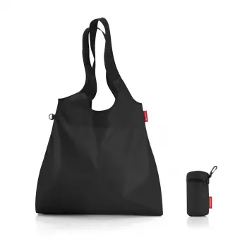 Reisenthel mini maxi shopper L melna poliestera iepirkumu soma 22L