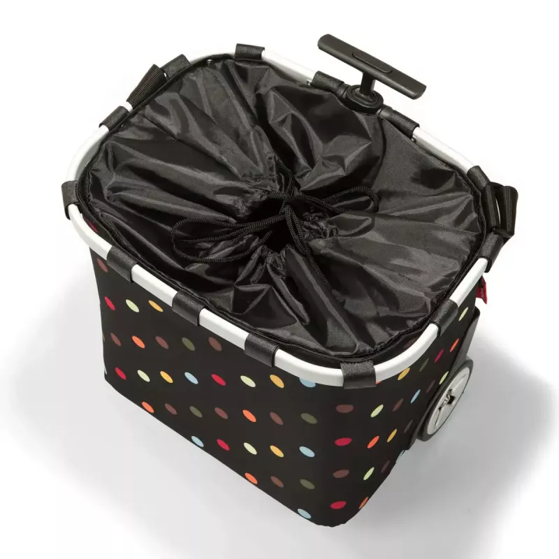 Iepirkumu soma Reisenthel Carrycruiser — 40 L, alumīnija rāmis, poliesters, 420×320 mm, melna/daudzkrāsaina