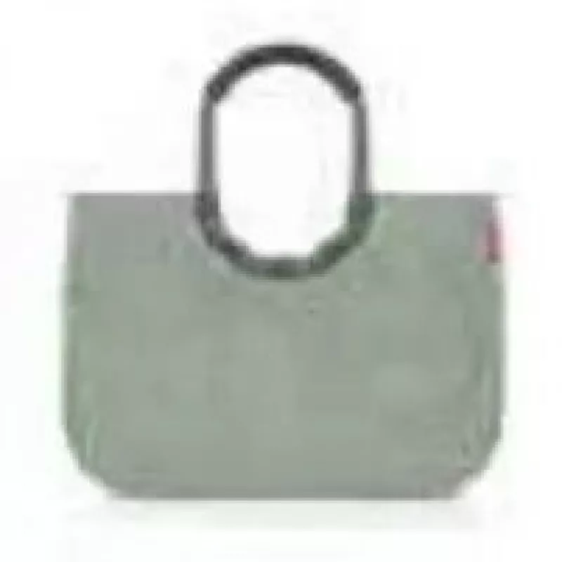 Tote soma Reisenthel loopshopper L — 25 L, 460×250 mm, zaļa, alumīnija rāmis