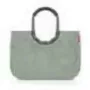 Tote soma Reisenthel loopshopper L — 25 L, 460×250 mm, zaļa, alumīnija rāmis