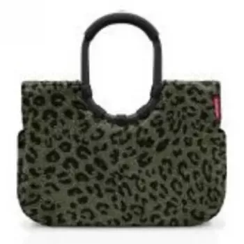 Tote soma Reisenthel loopshopper L — 25 L, 460×250 mm, alumīnija rāmis, Melns/Brūns
