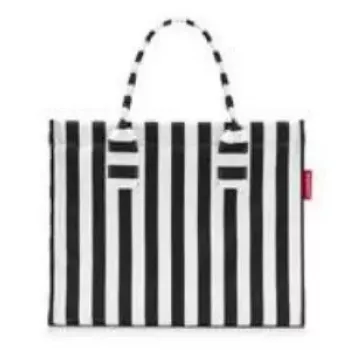 Tote soma Reisenthel Daily Shopper — Melns/Balts, Poliesters, 14 L, 420×170 mm