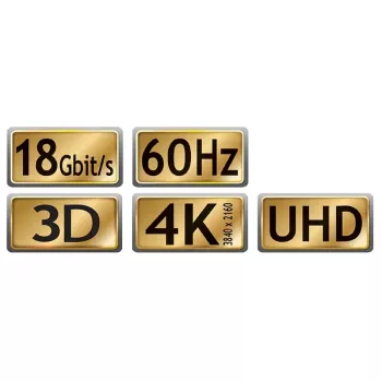 HDMI kabelis MaxTrack C 215-1, HDMI Type A uz Type A, 1 m, HDMI 2.1, 18 Gbit/s, melns