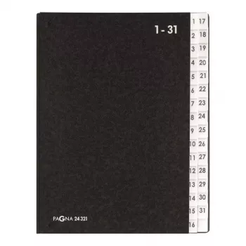 Dalītājmapiņa Pagna 24321-04 Melna A4