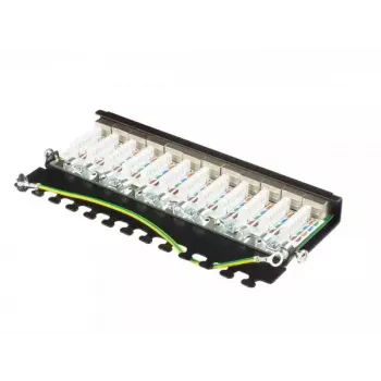 Alcasa GC-N0121 12 portu RJ45 Cat6a 0.5U metāla sadales panelis