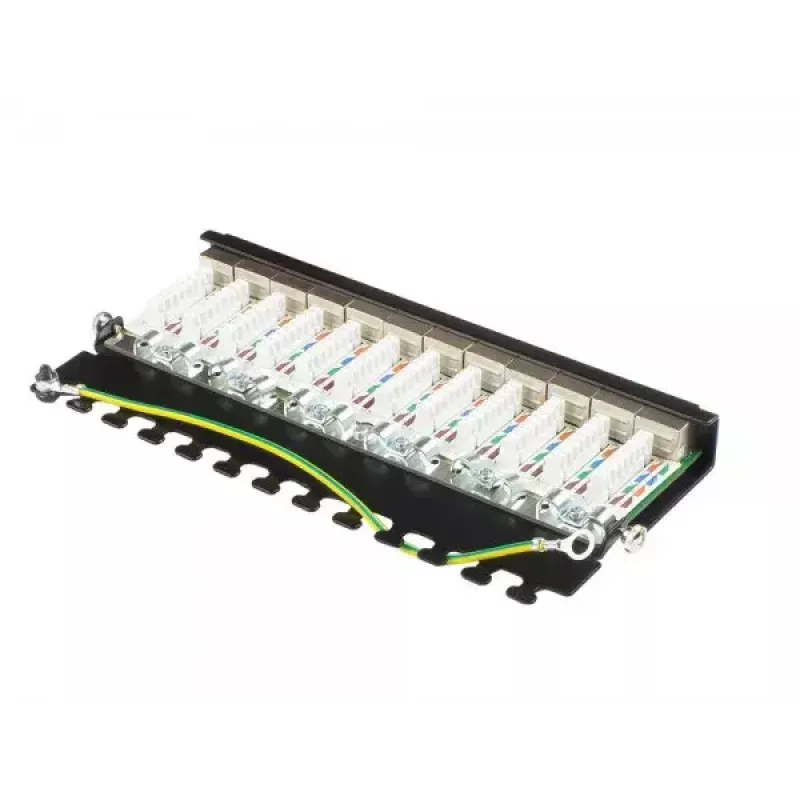 Alcasa GC-N0121 12 portu RJ45 Cat6a 0.5U metāla sadales panelis