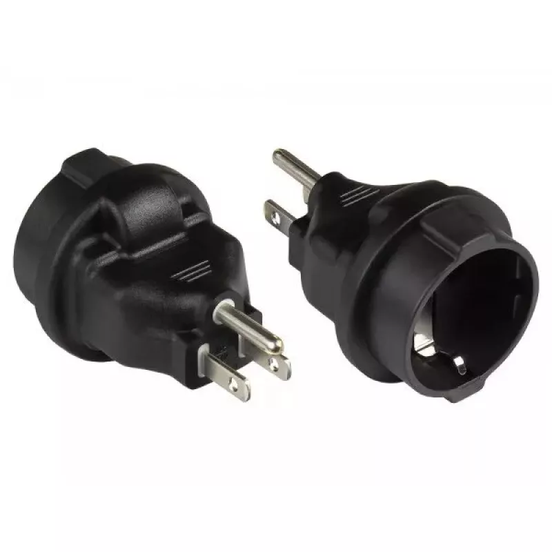 Strāvas adapteris Type B Type F Melns Alcasa PA-4502S