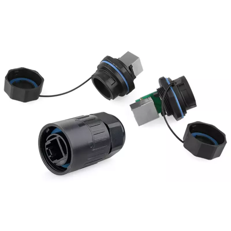 Vadu savienotājs RJ45 Alcasa IC06-R102 Melns Varš Plastmasa Silikagels