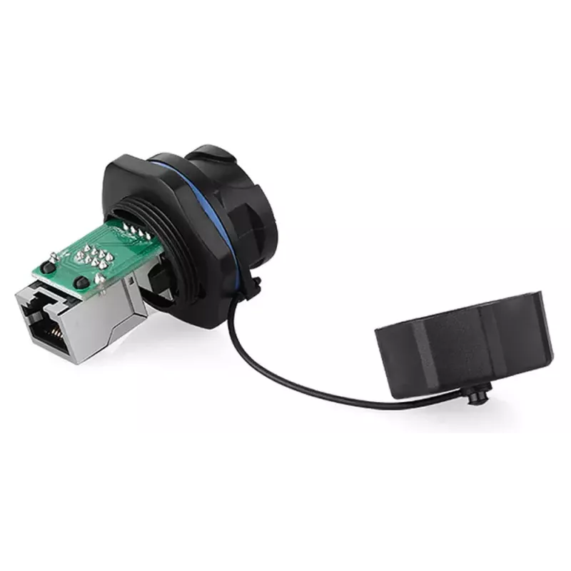 Vadu savienotājs RJ45 Alcasa IC06-R102 Melns Varš Plastmasa Silikagels